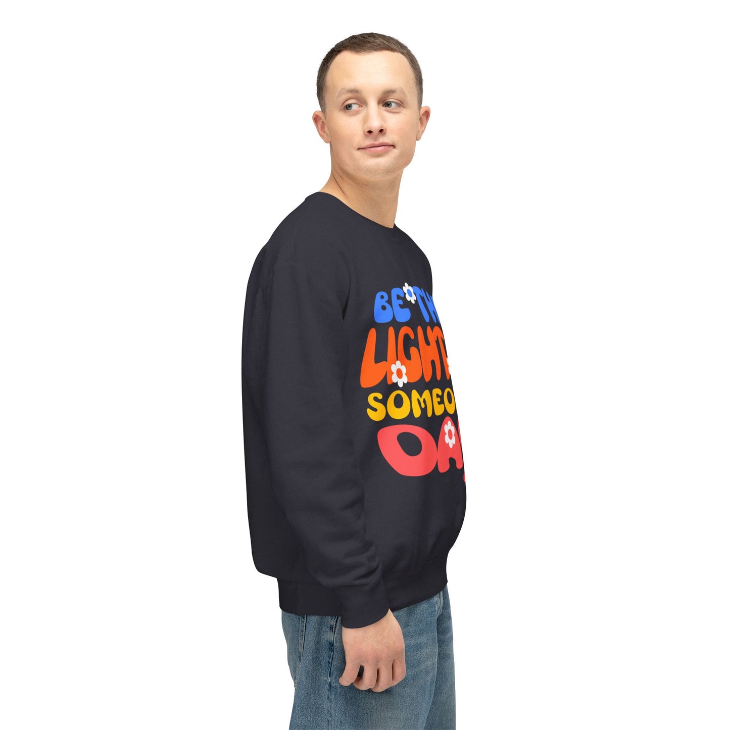 Lightweight Crewneck Sweatshirt: Be the Light in Someone's Day