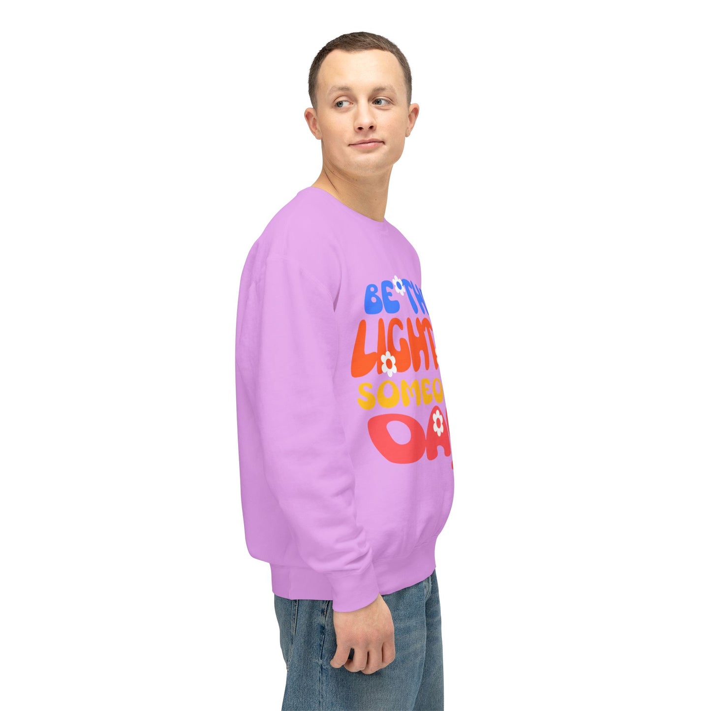 Lightweight Crewneck Sweatshirt: Be the Light in Someone's Day