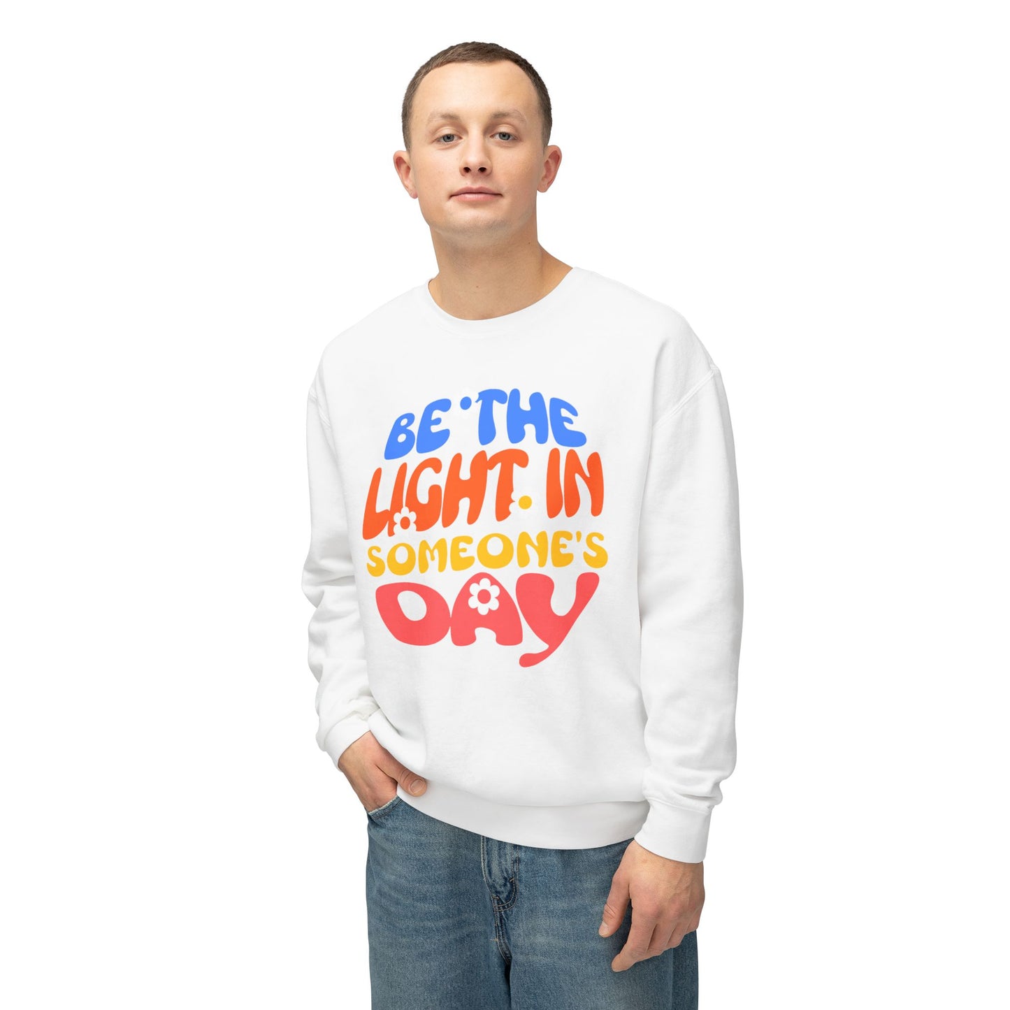 Lightweight Crewneck Sweatshirt: Be the Light in Someone's Day
