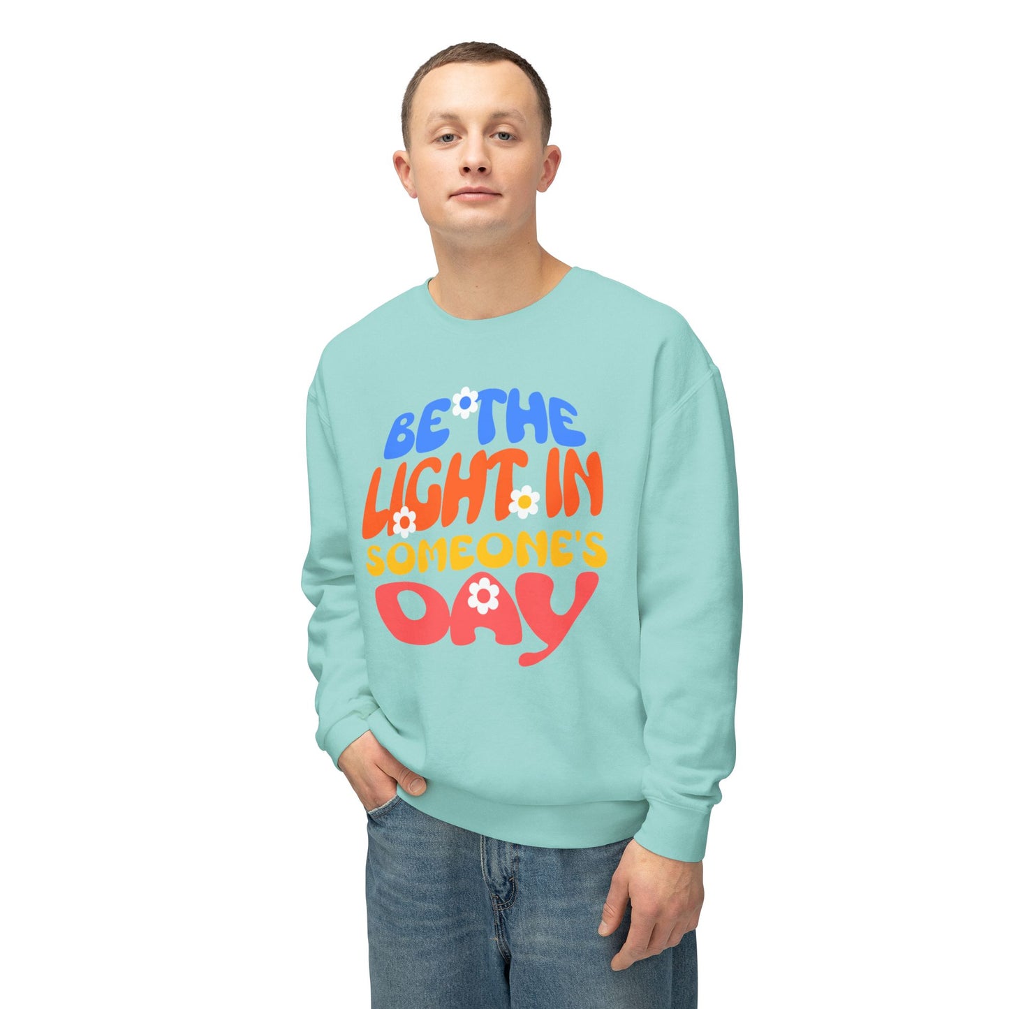 Lightweight Crewneck Sweatshirt: Be the Light in Someone's Day
