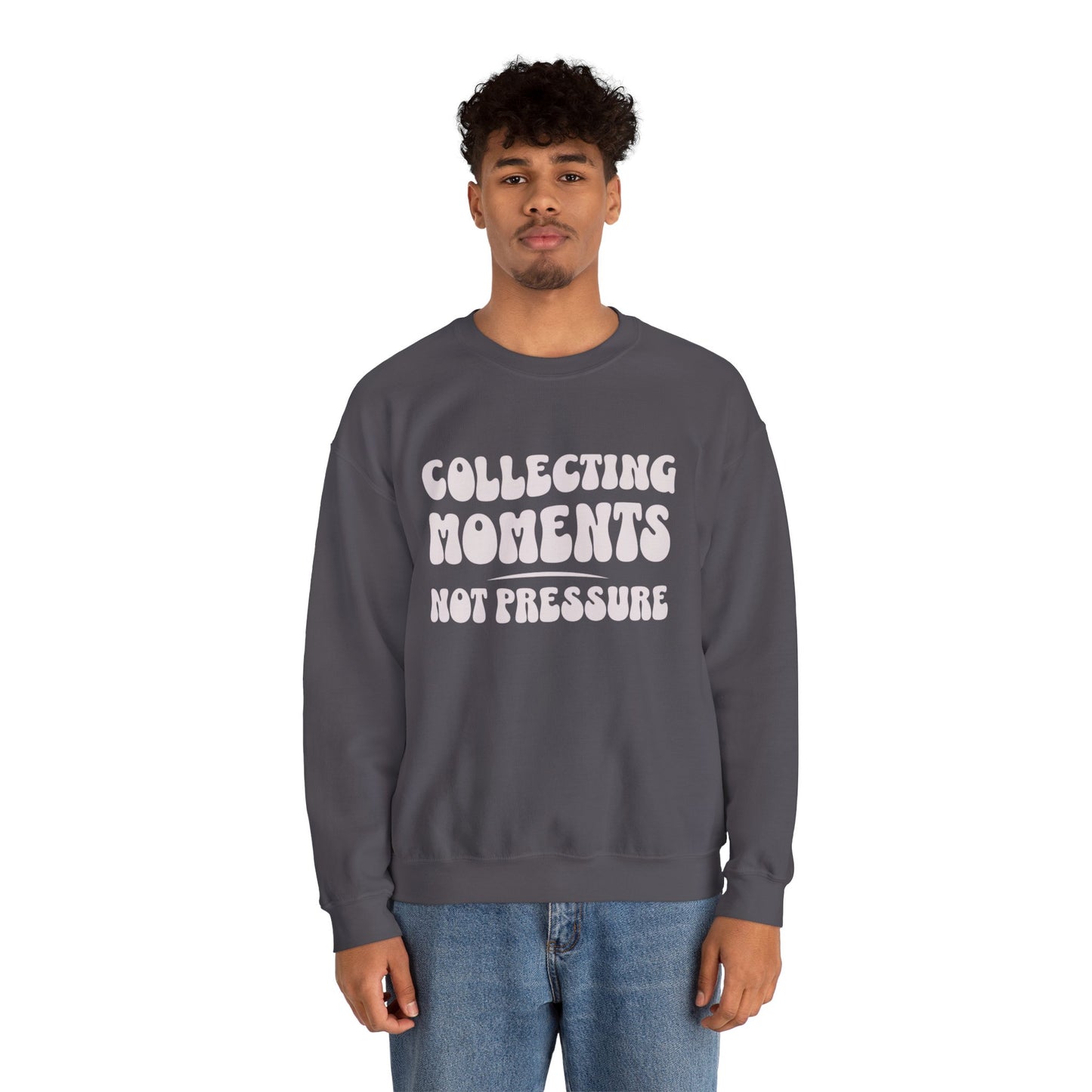 Crewneck Sweatshirt 'Collecting Moments, Not Pressure'