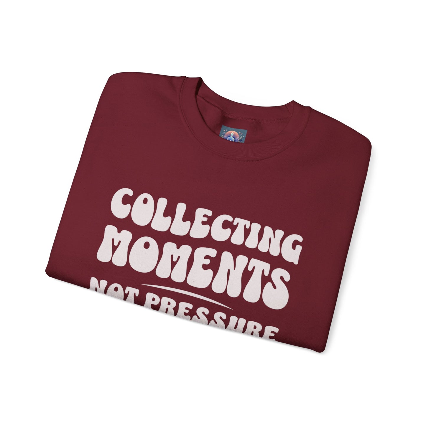 Crewneck Sweatshirt 'Collecting Moments, Not Pressure'