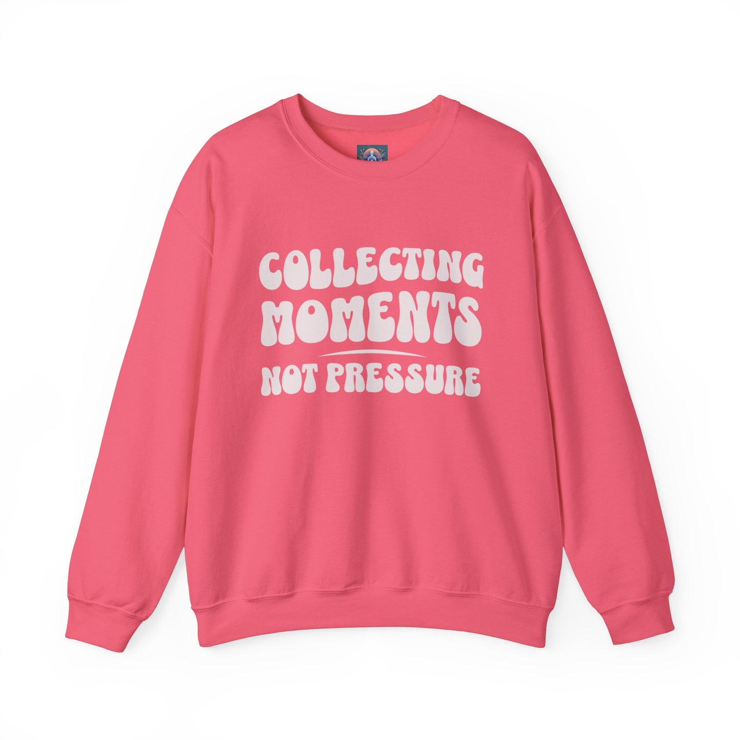 Crewneck Sweatshirt 'Collecting Moments, Not Pressure'