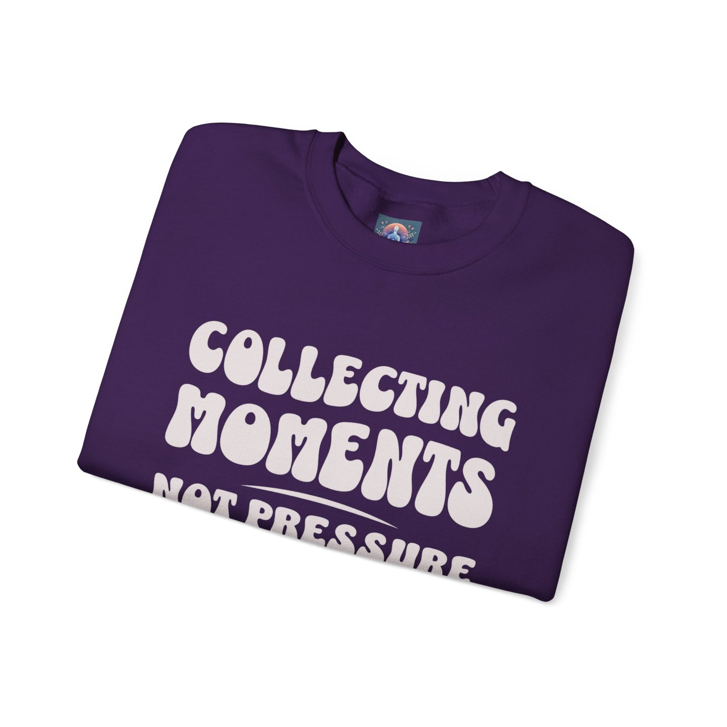 Crewneck Sweatshirt 'Collecting Moments, Not Pressure'