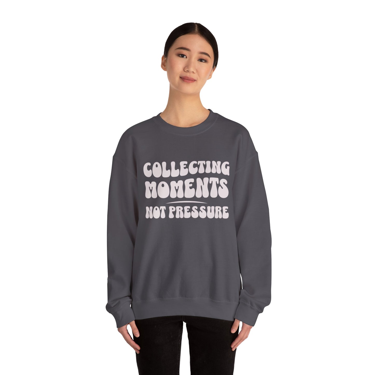 Crewneck Sweatshirt 'Collecting Moments, Not Pressure'