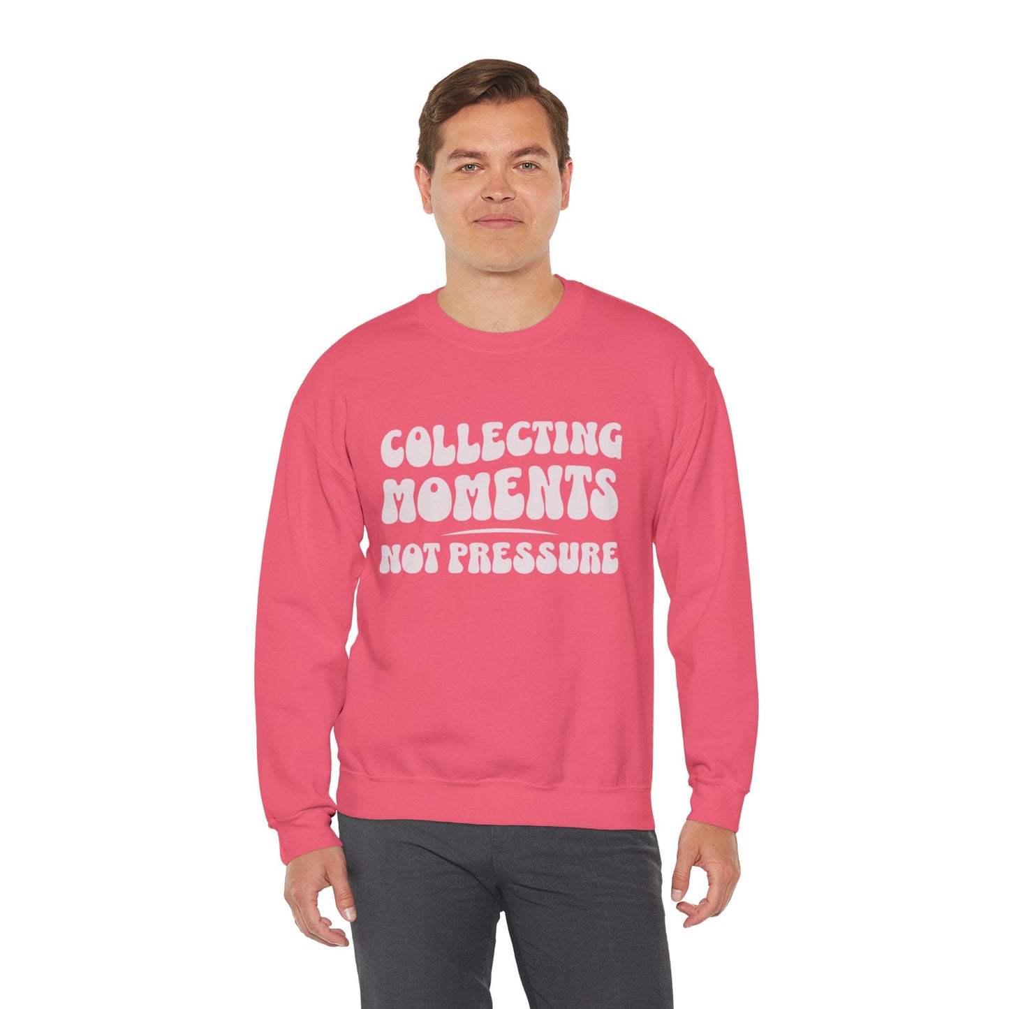 Crewneck Sweatshirt 'Collecting Moments, Not Pressure'