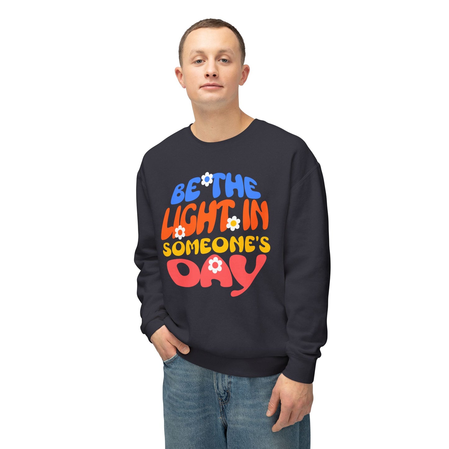 Lightweight Crewneck Sweatshirt: Be the Light in Someone's Day