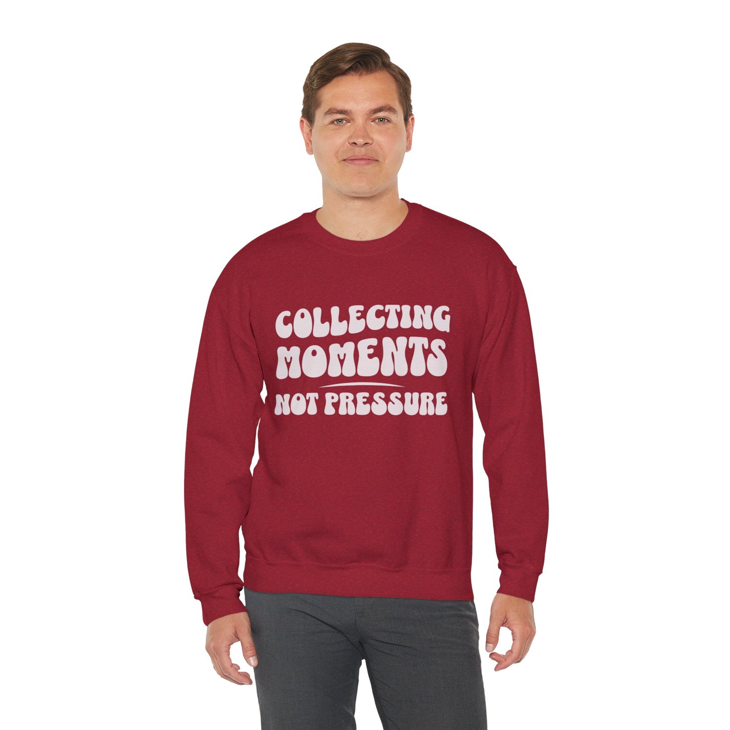 Crewneck Sweatshirt 'Collecting Moments, Not Pressure'