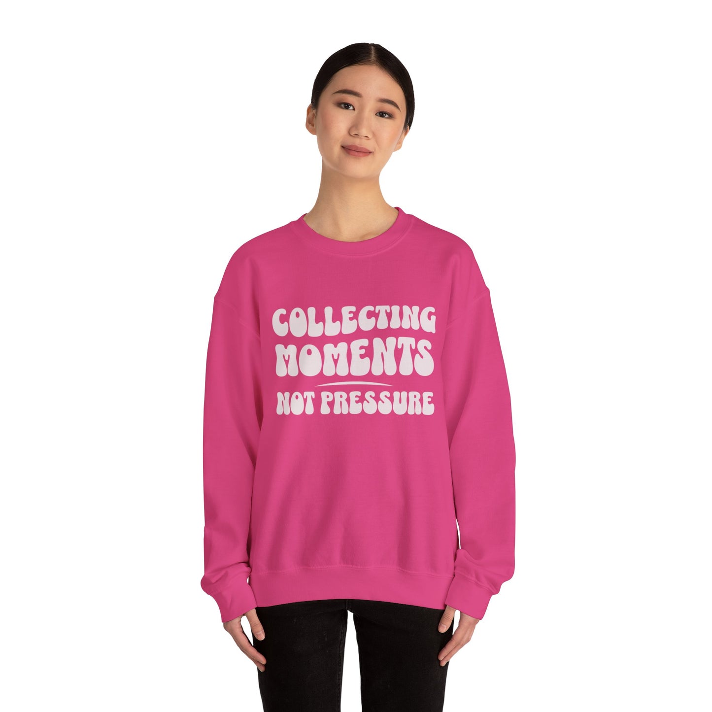Crewneck Sweatshirt 'Collecting Moments, Not Pressure'