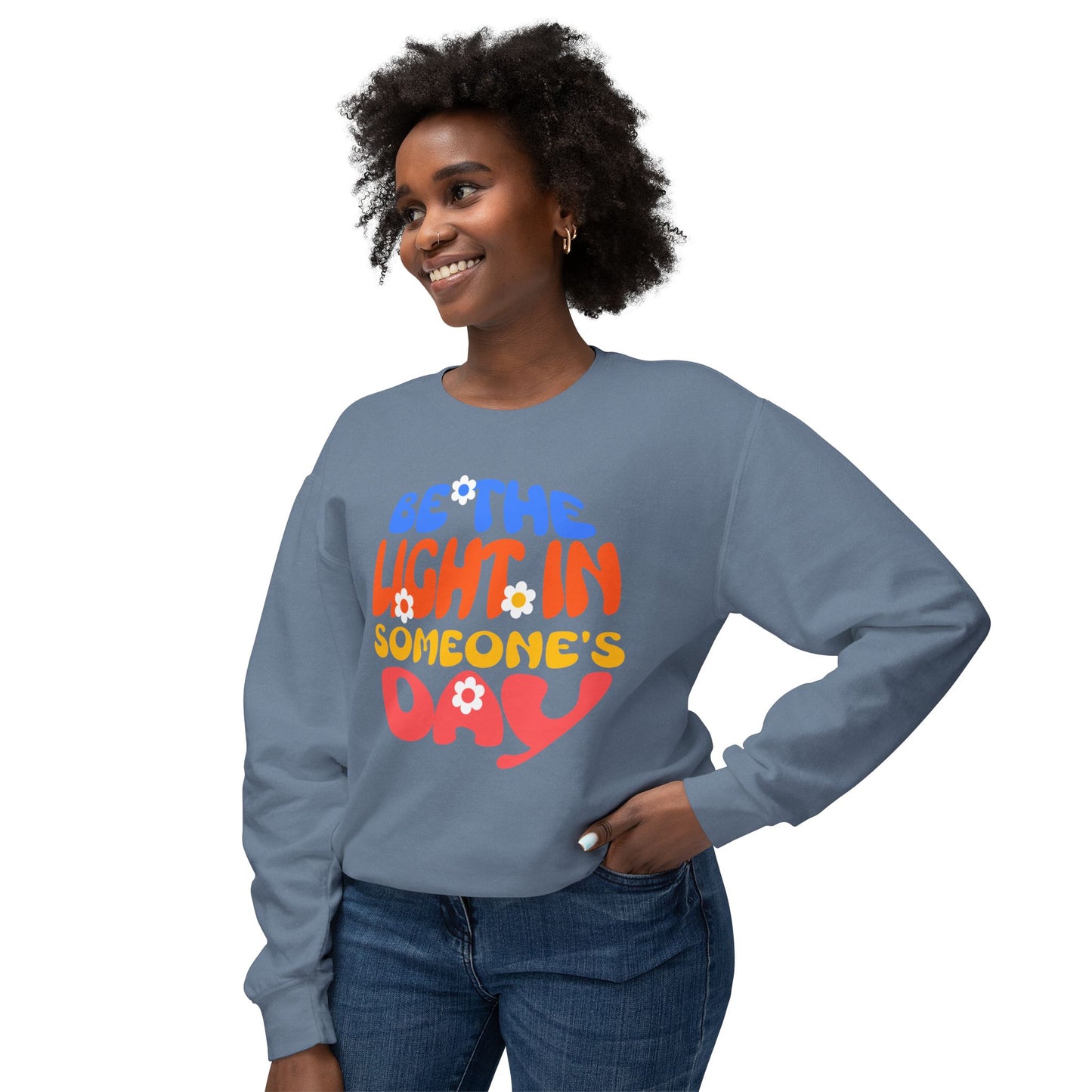 Lightweight Crewneck Sweatshirt: Be the Light in Someone's Day