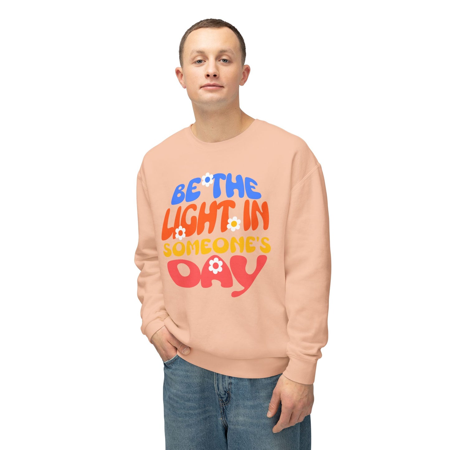 Lightweight Crewneck Sweatshirt: Be the Light in Someone's Day