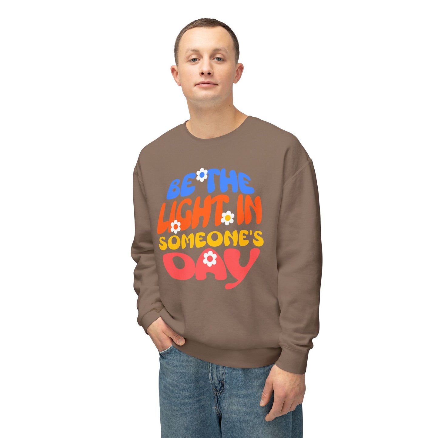 Lightweight Crewneck Sweatshirt: Be the Light in Someone's Day