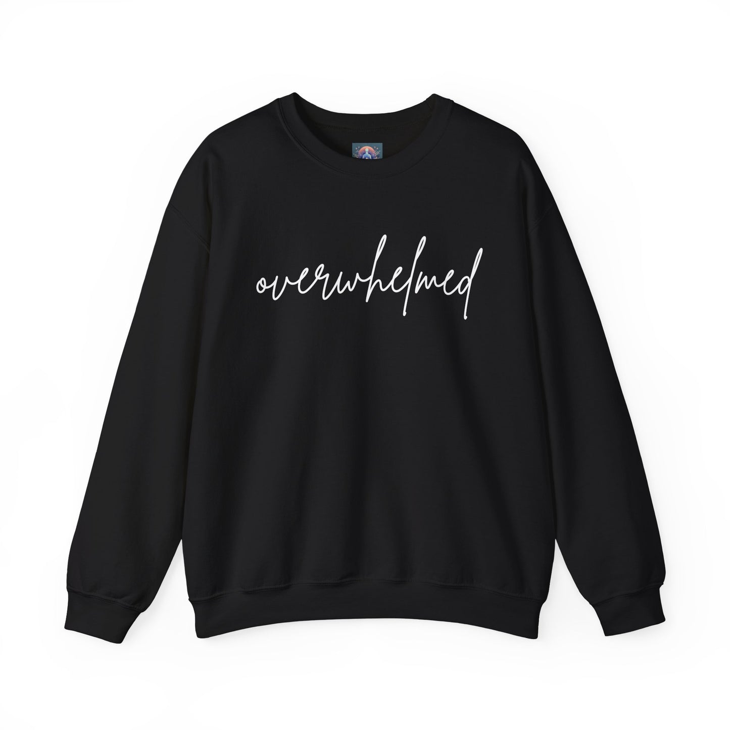 Overwhelmed But Cozy – Unisex Crewneck Sweatshirt