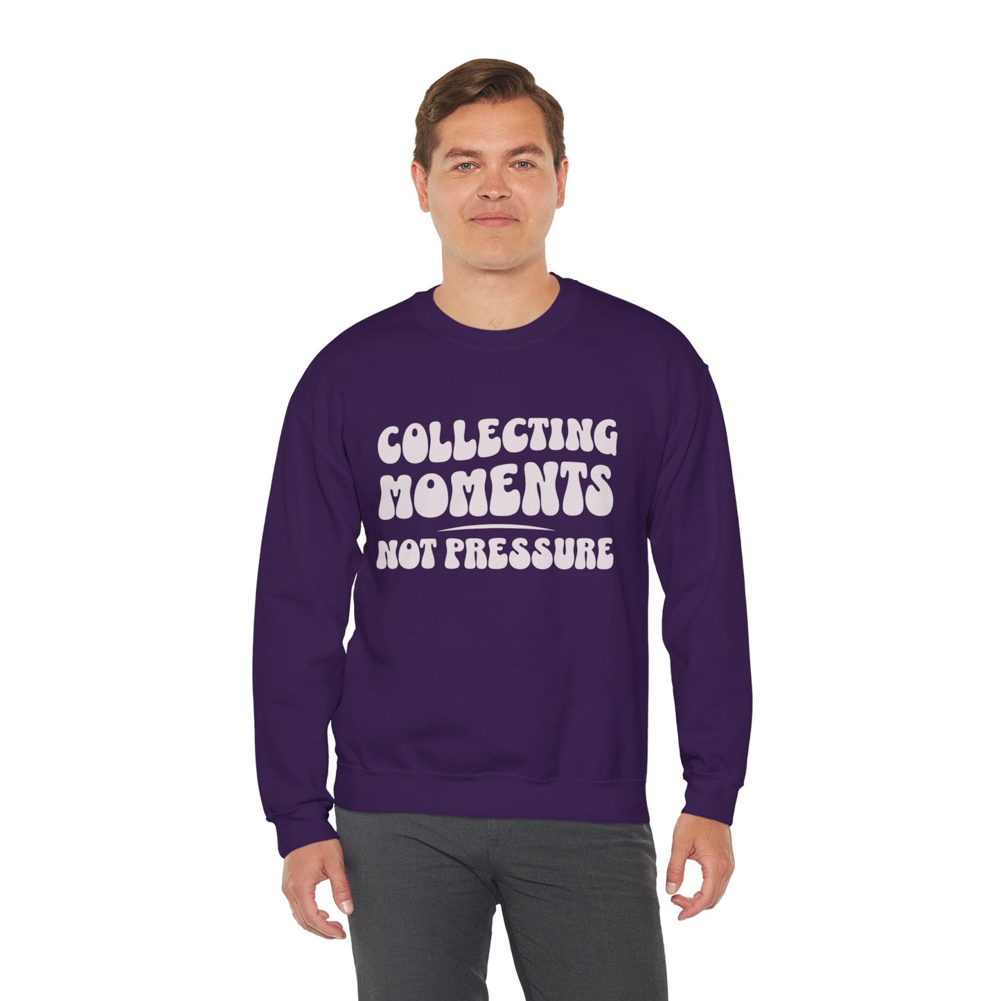 Crewneck Sweatshirt 'Collecting Moments, Not Pressure'