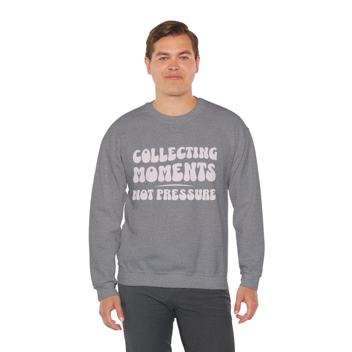 Crewneck Sweatshirt 'Collecting Moments, Not Pressure'