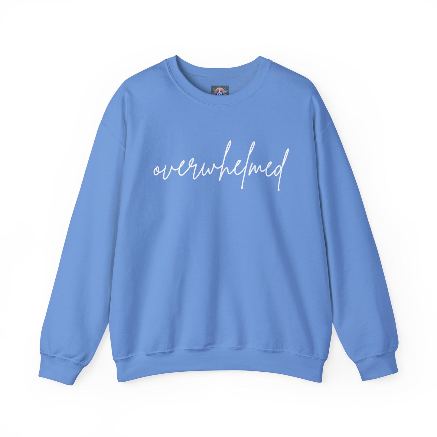 Overwhelmed But Cozy – Unisex Crewneck Sweatshirt