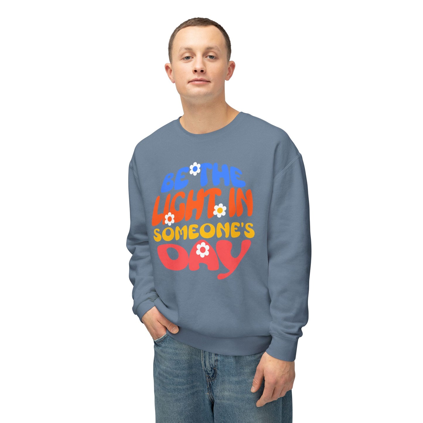 Lightweight Crewneck Sweatshirt: Be the Light in Someone's Day