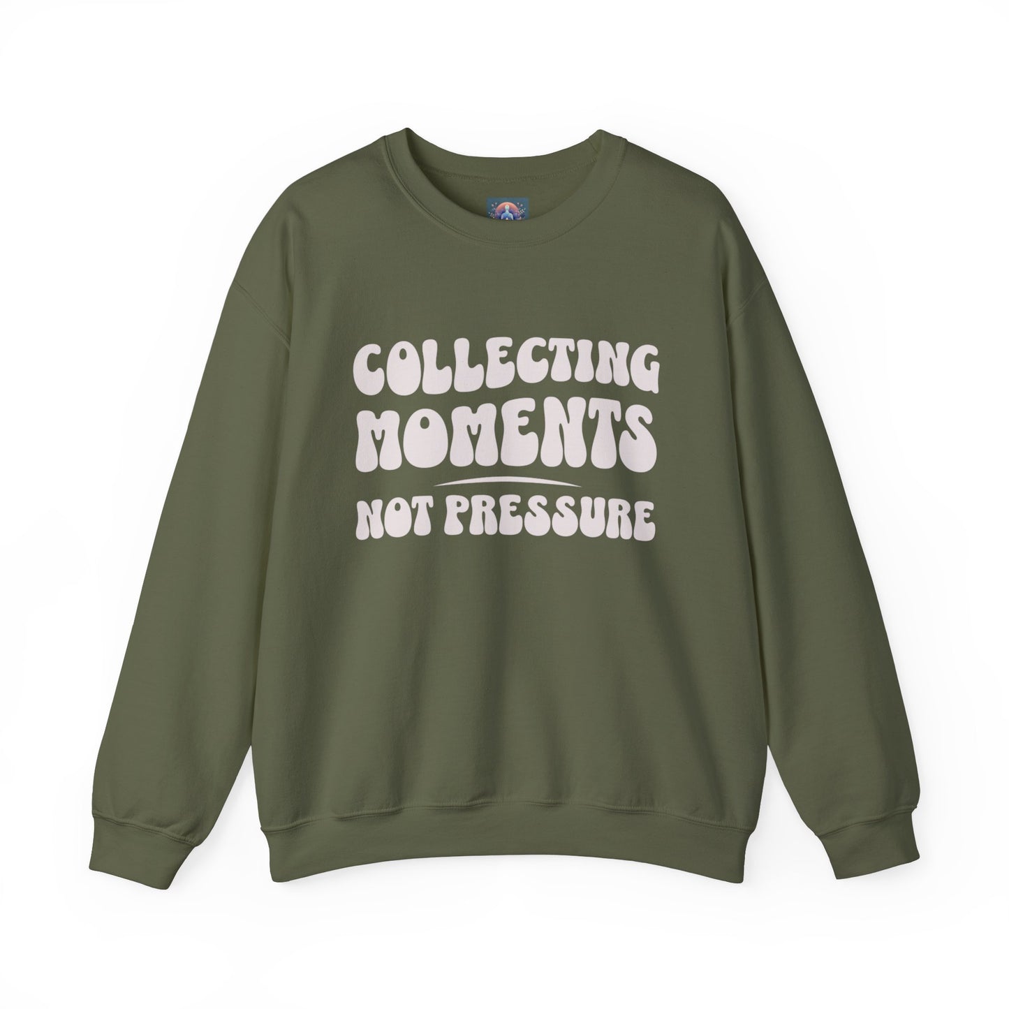 Crewneck Sweatshirt 'Collecting Moments, Not Pressure'