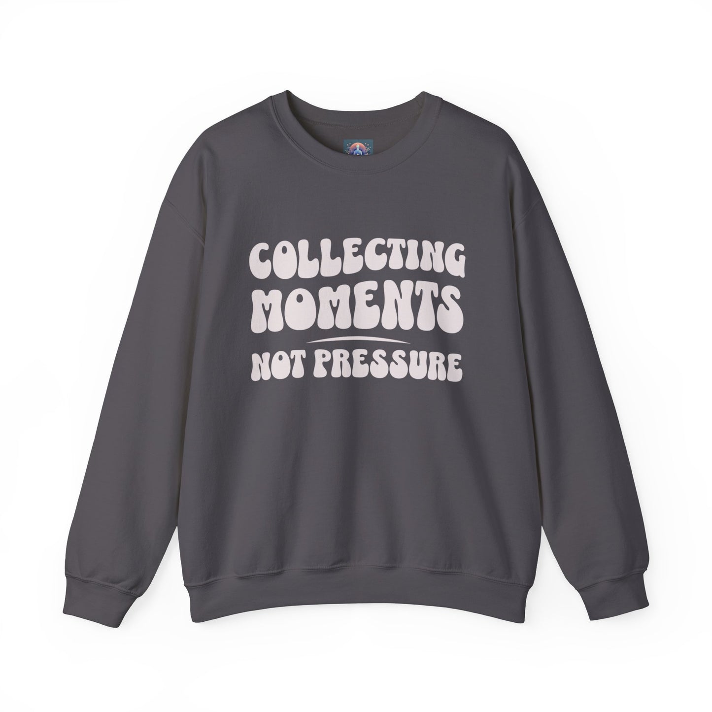 Crewneck Sweatshirt 'Collecting Moments, Not Pressure'