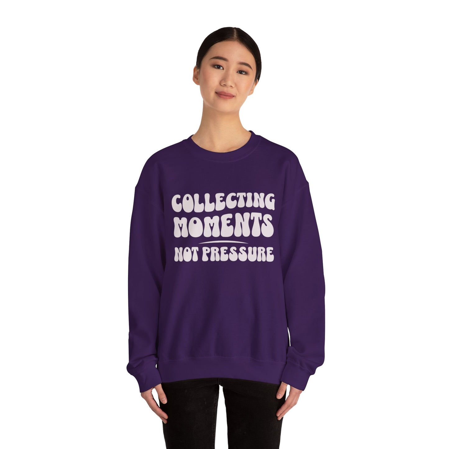 Crewneck Sweatshirt 'Collecting Moments, Not Pressure'