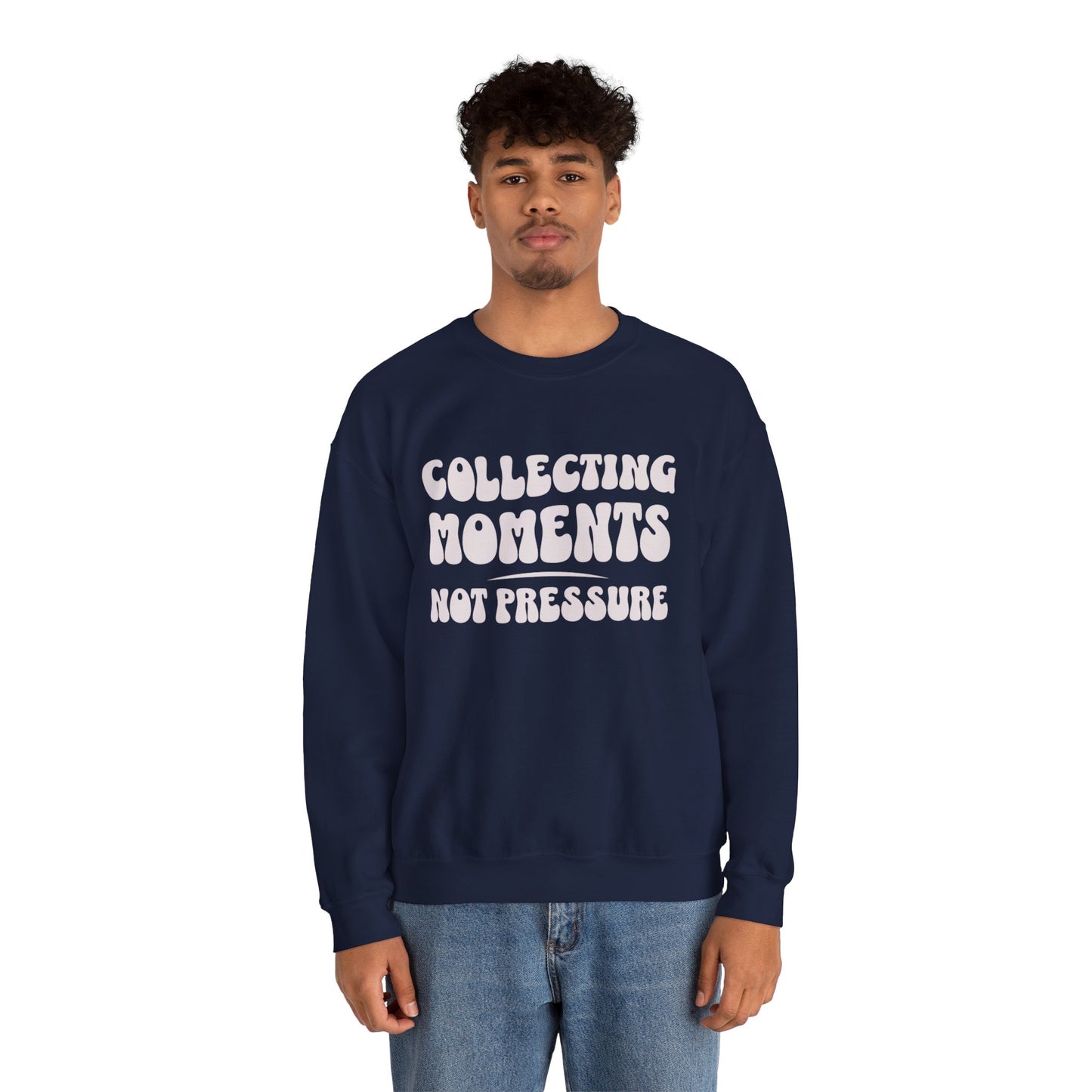 Crewneck Sweatshirt 'Collecting Moments, Not Pressure'