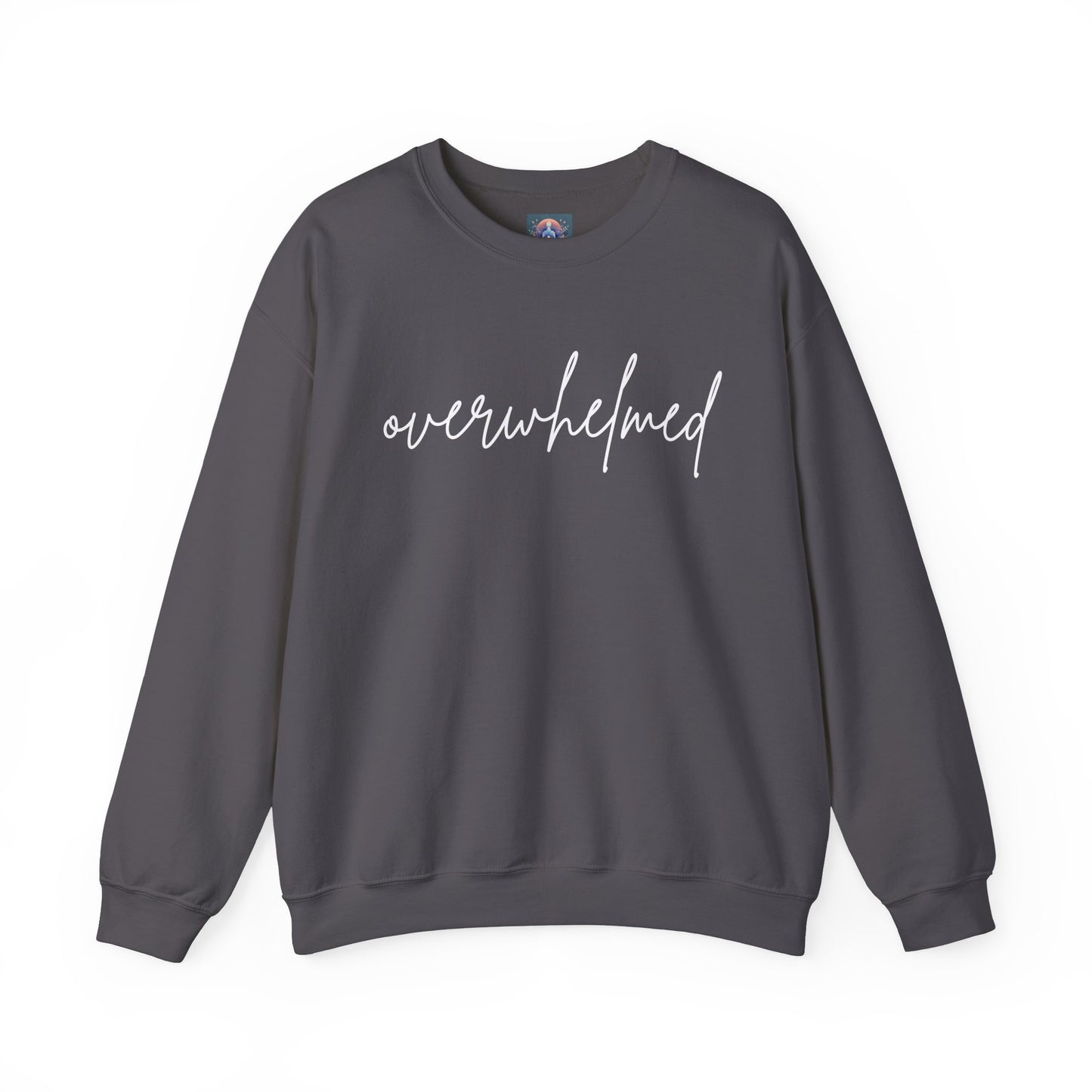 Overwhelmed But Cozy – Unisex Crewneck Sweatshirt