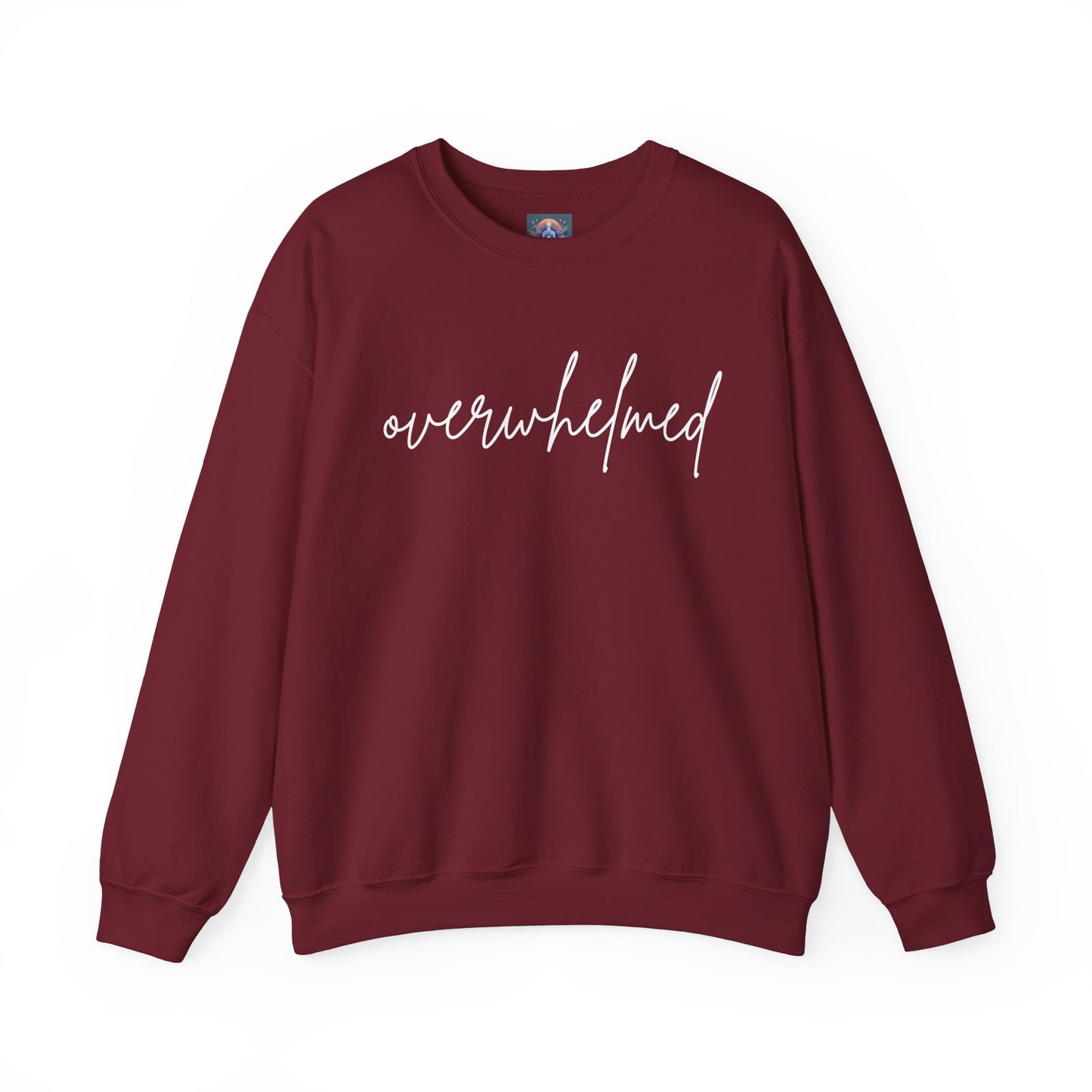 Overwhelmed But Cozy – Unisex Crewneck Sweatshirt