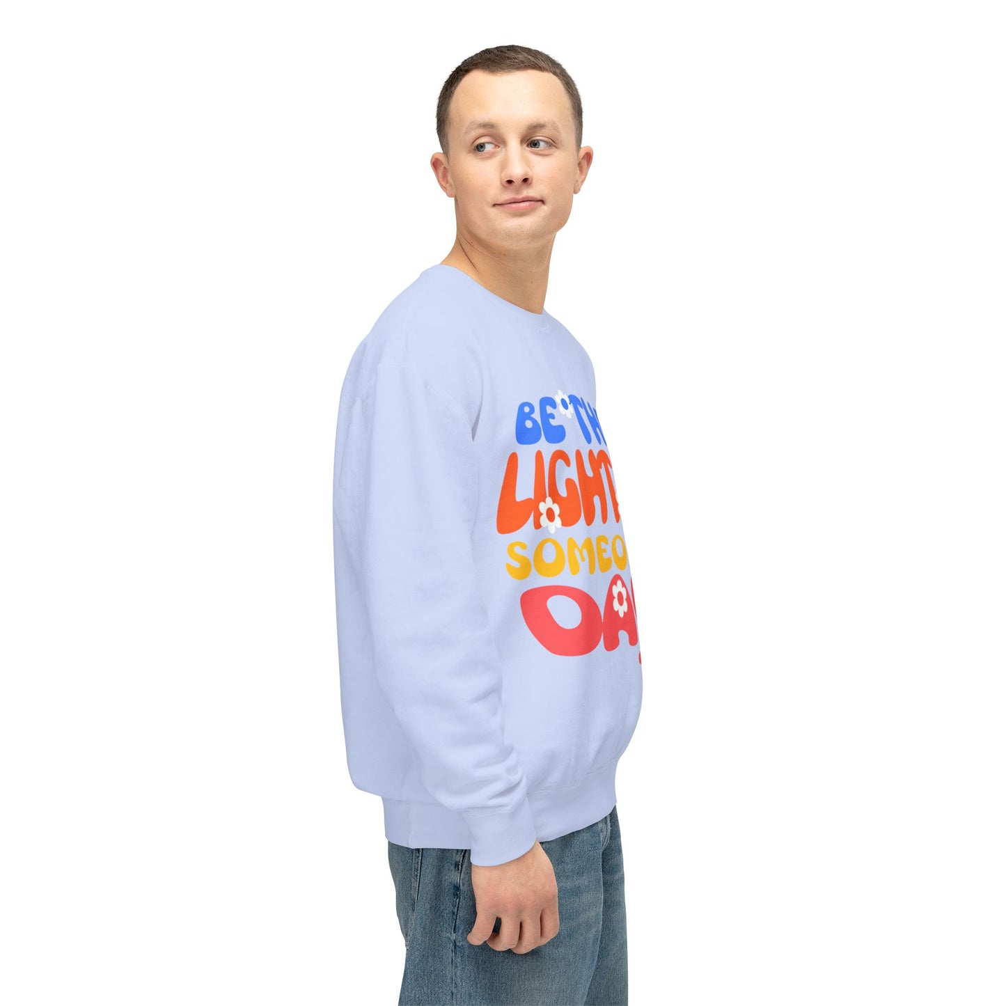 Lightweight Crewneck Sweatshirt: Be the Light in Someone's Day