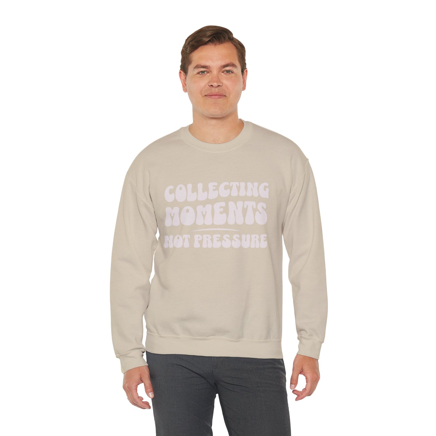 Crewneck Sweatshirt 'Collecting Moments, Not Pressure'