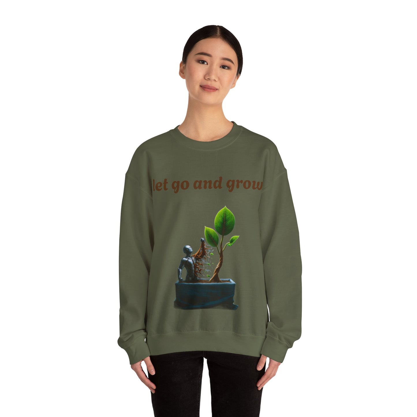 Growth Mindset Crewneck Sweatshirt - Let Go and Grow