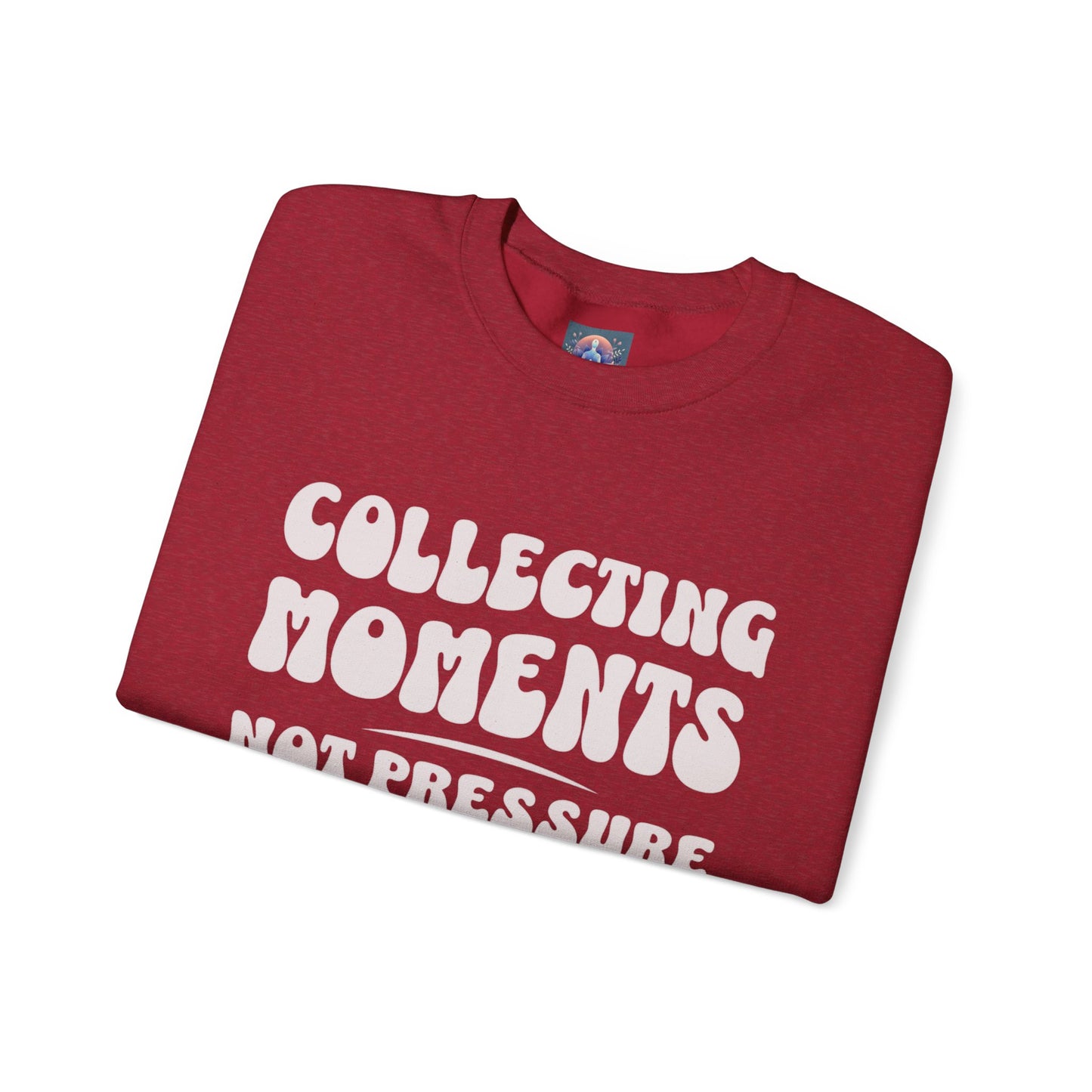 Crewneck Sweatshirt 'Collecting Moments, Not Pressure'