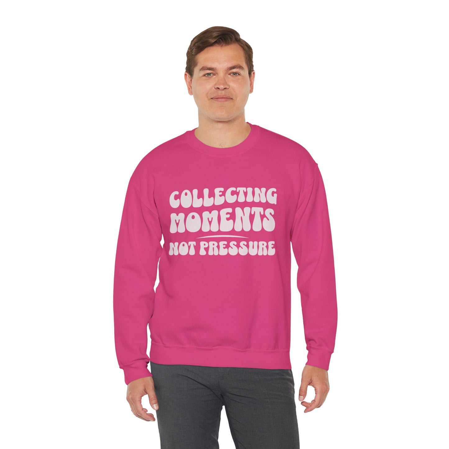 Crewneck Sweatshirt 'Collecting Moments, Not Pressure'