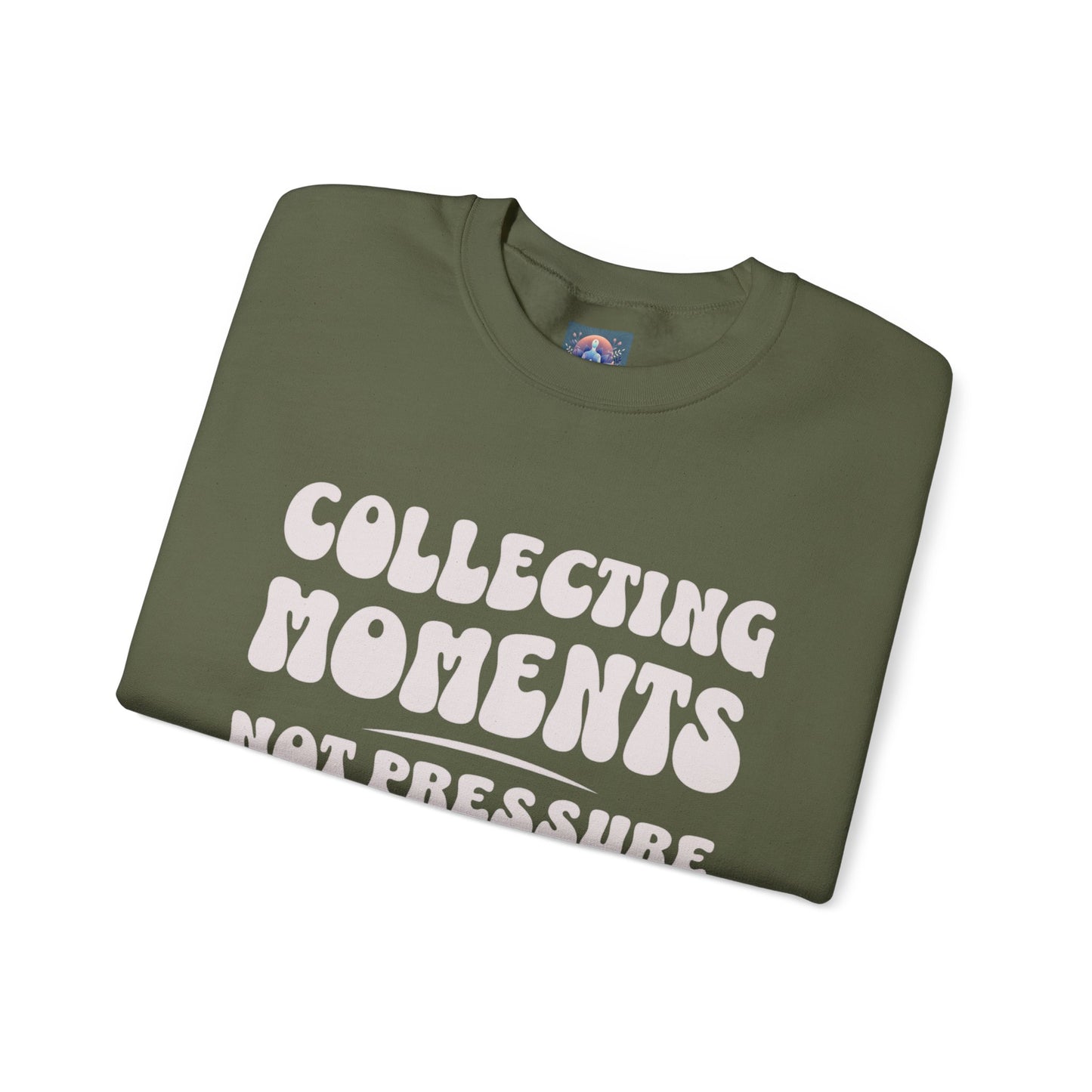 Crewneck Sweatshirt 'Collecting Moments, Not Pressure'