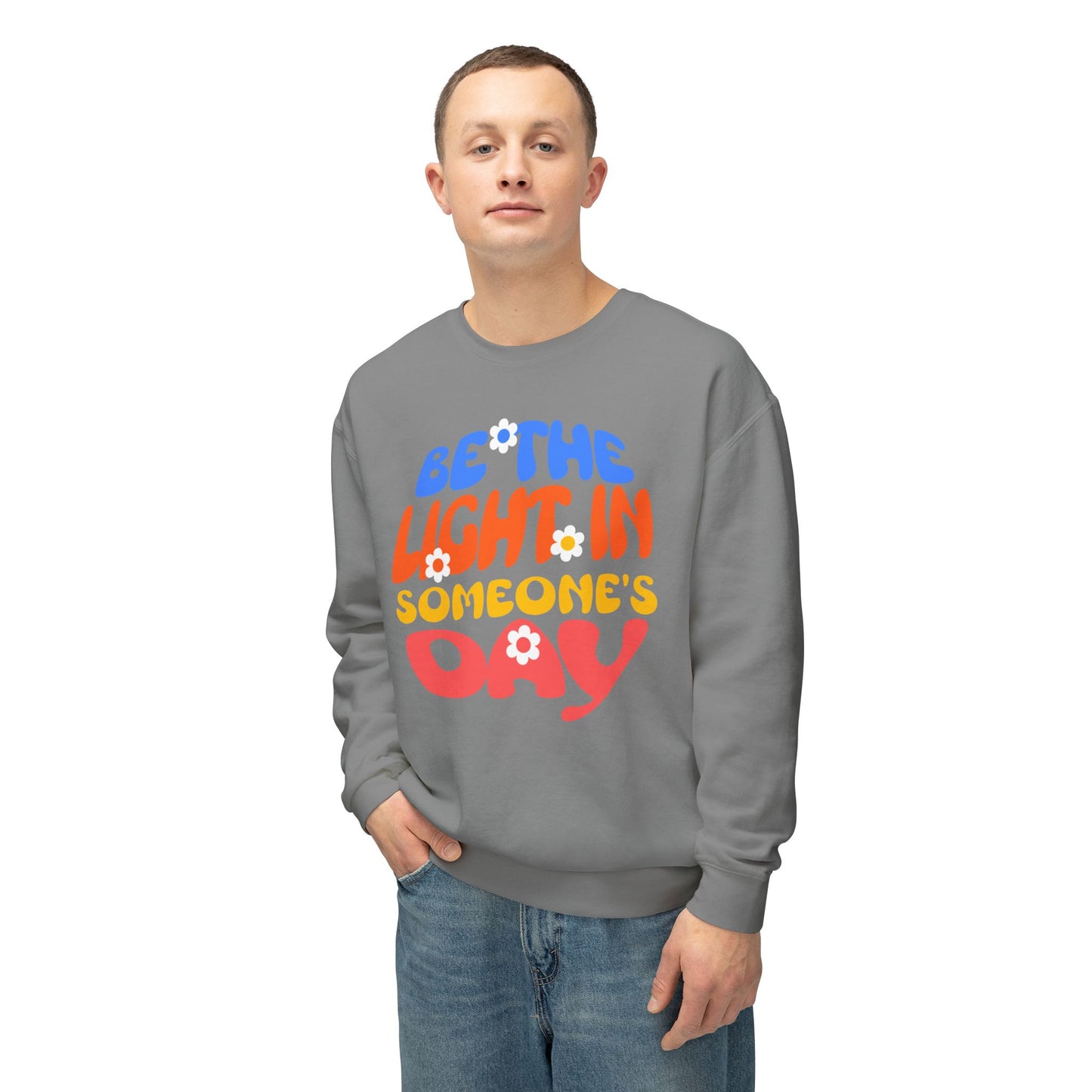 Lightweight Crewneck Sweatshirt: Be the Light in Someone's Day