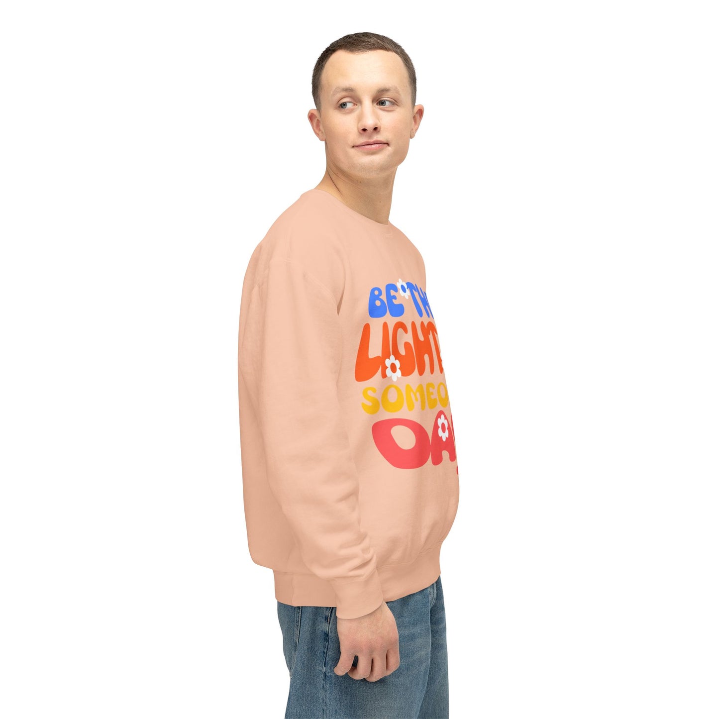 Lightweight Crewneck Sweatshirt: Be the Light in Someone's Day