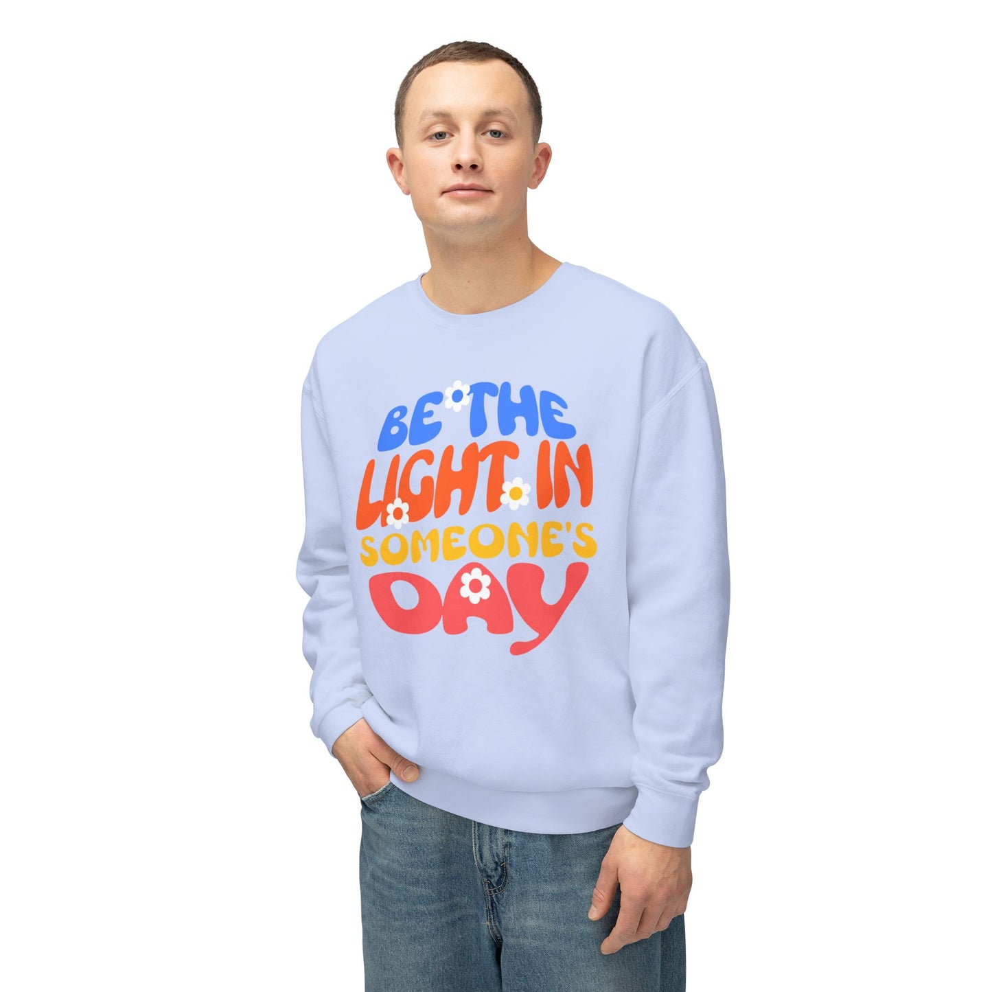 Lightweight Crewneck Sweatshirt: Be the Light in Someone's Day