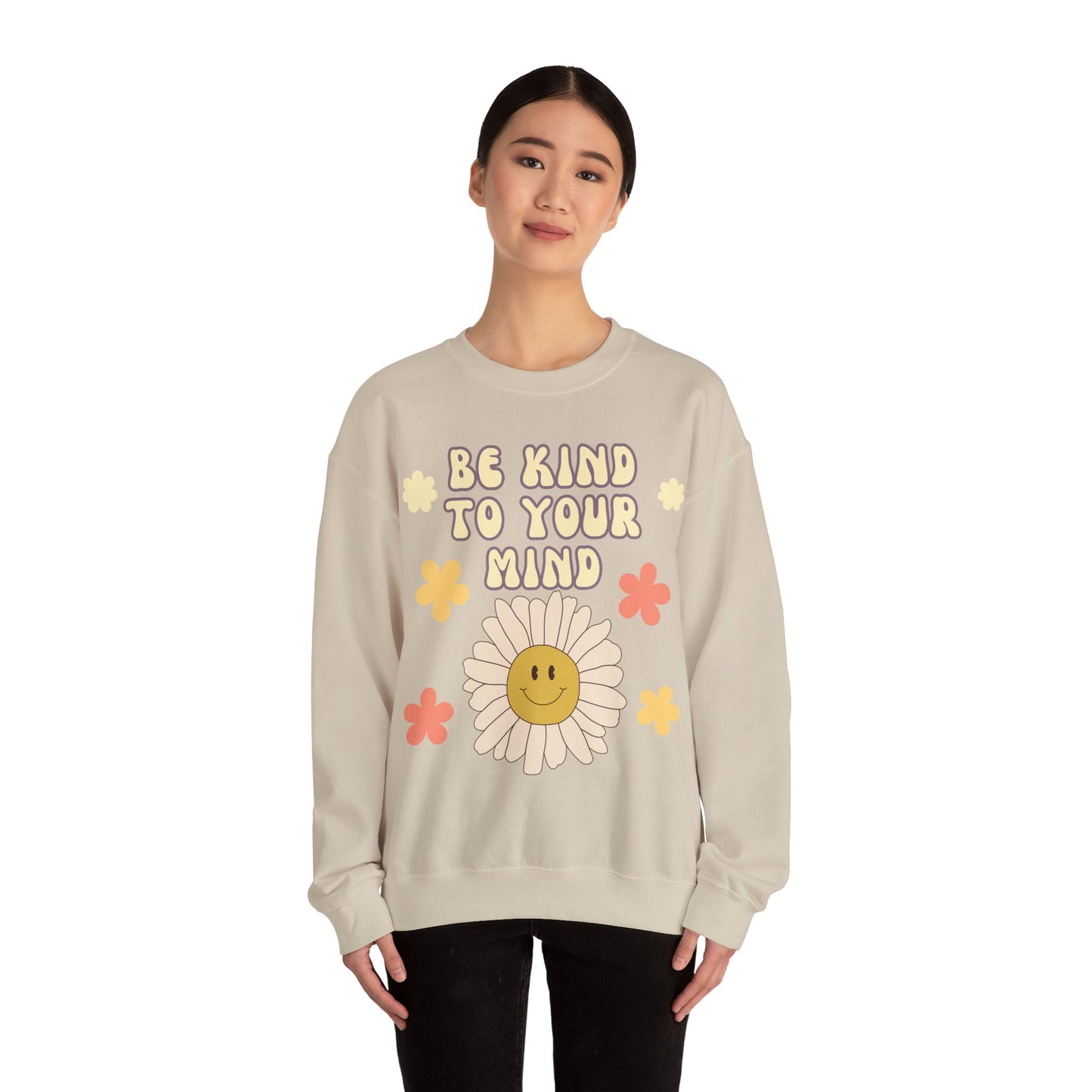 Crewneck Sweatshirt 'Be kind to your mind'