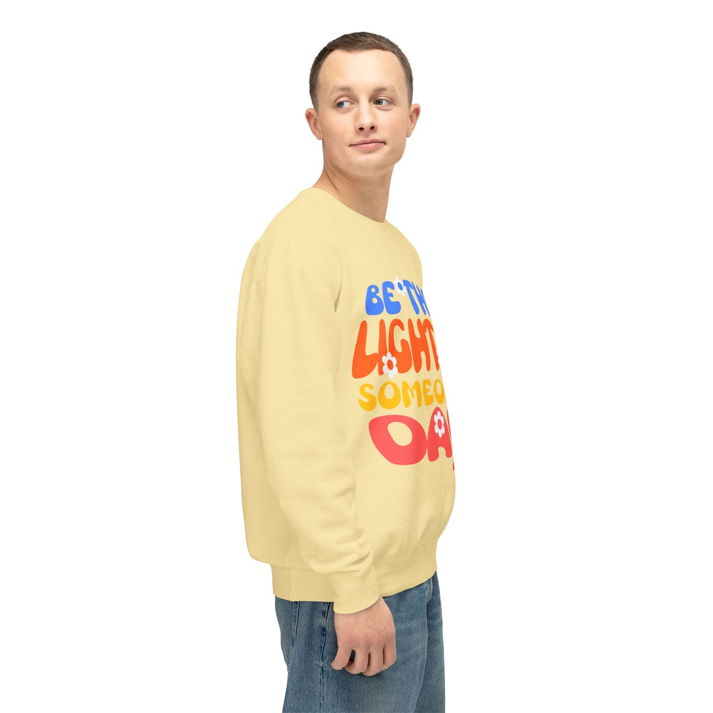 Lightweight Crewneck Sweatshirt: Be the Light in Someone's Day