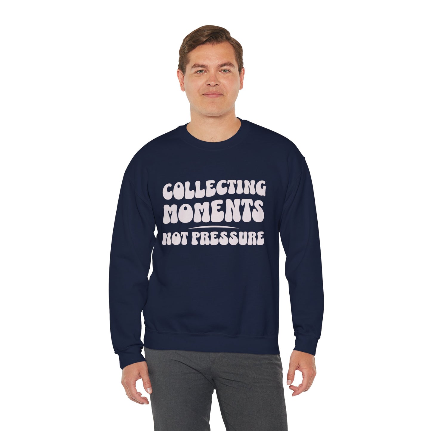 Crewneck Sweatshirt 'Collecting Moments, Not Pressure'