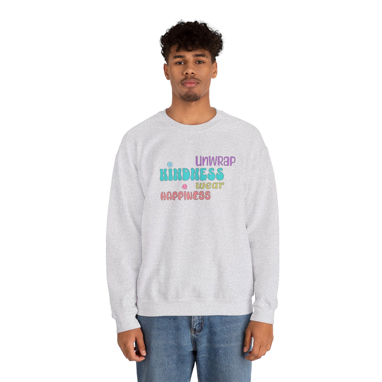 π Unwrap Kindness, Wear Happiness π Cozy Unisex Crewneck Sweatshirt