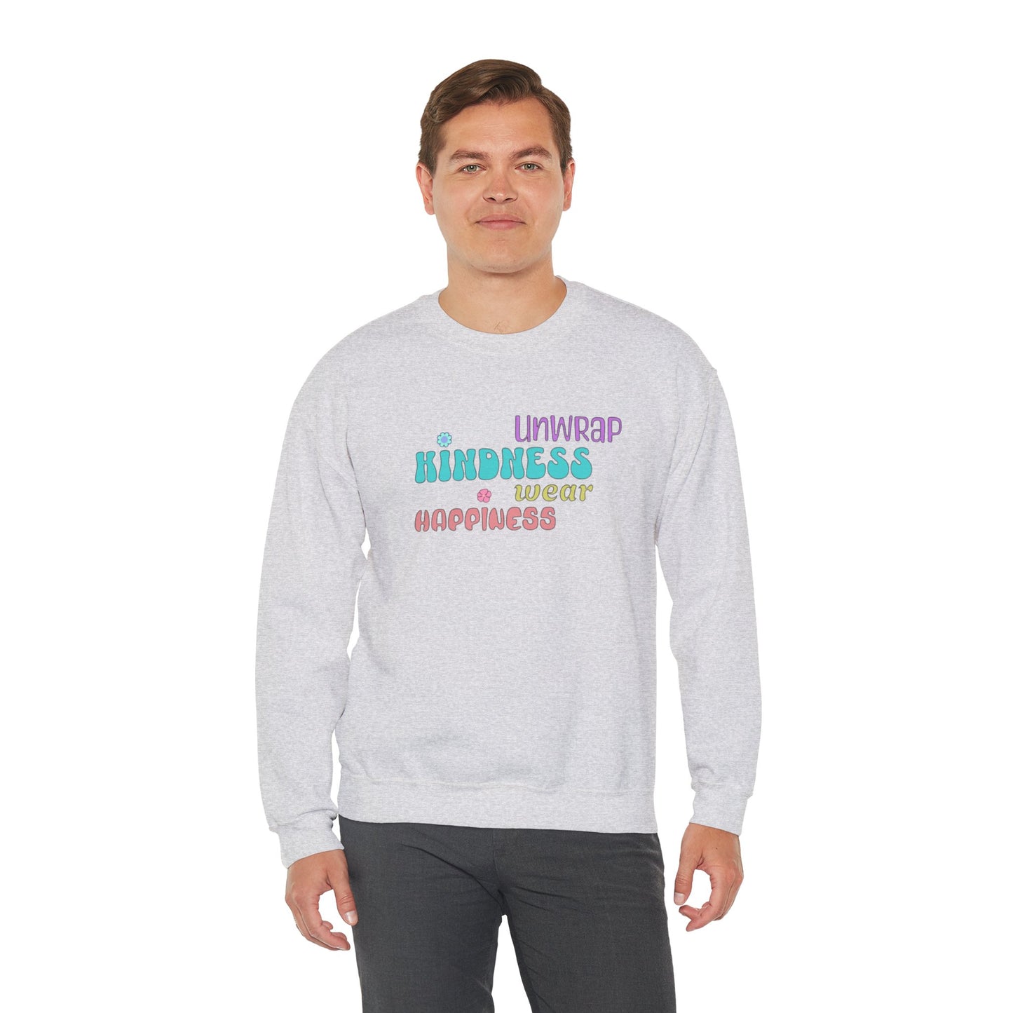 π Unwrap Kindness, Wear Happiness π Cozy Unisex Crewneck Sweatshirt