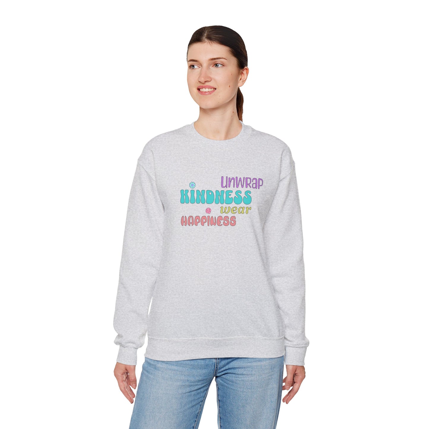 π Unwrap Kindness, Wear Happiness π Cozy Unisex Crewneck Sweatshirt