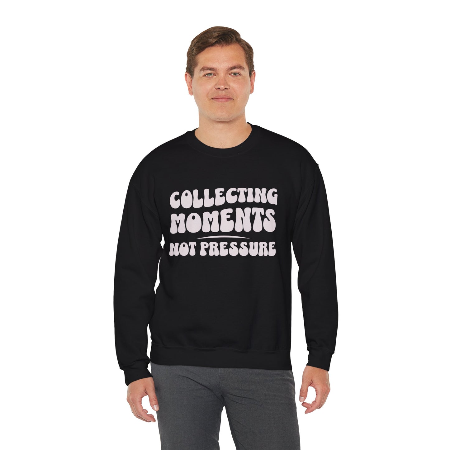 Crewneck Sweatshirt 'Collecting Moments, Not Pressure'