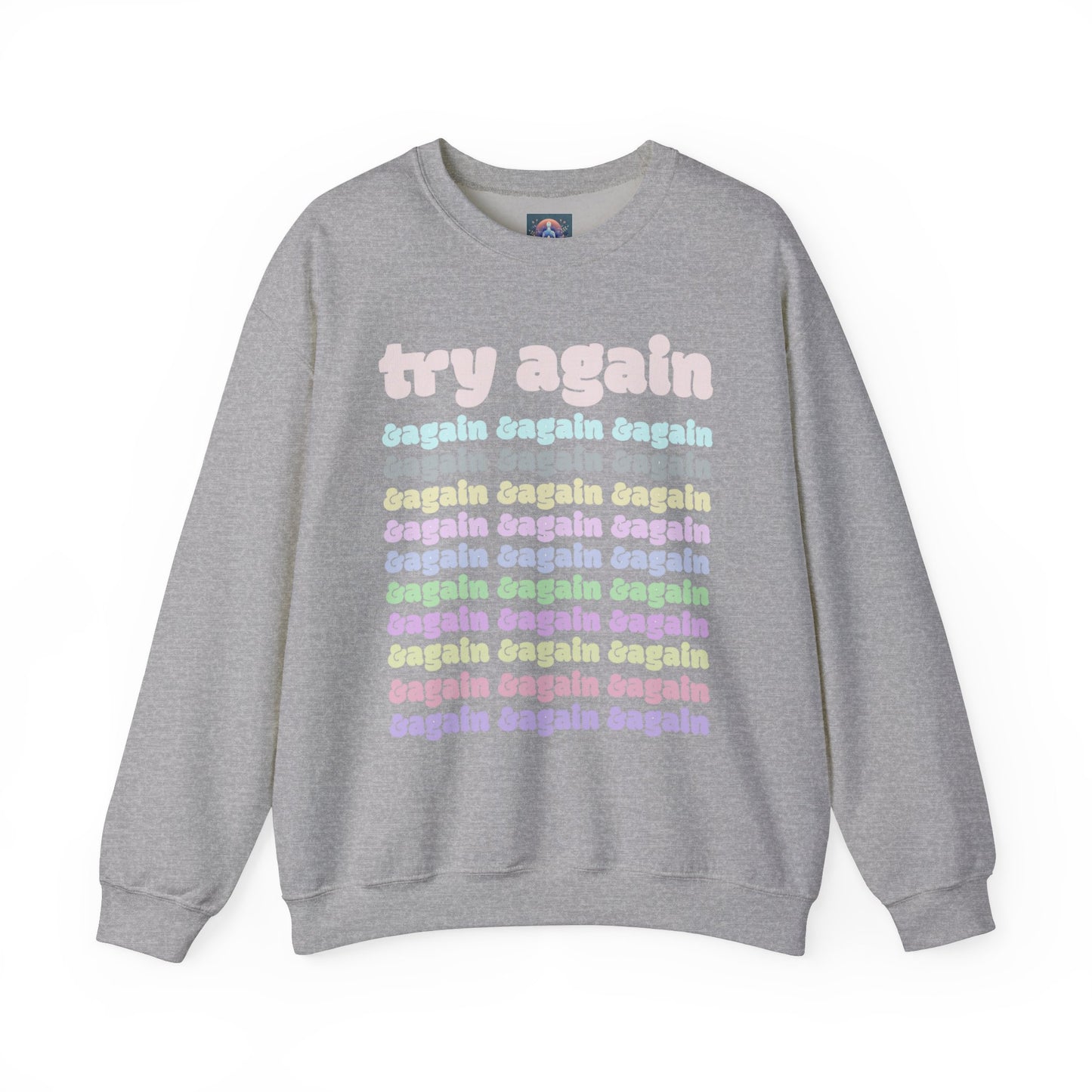 Motivational Crewneck Sweatshirt - Never Give Up