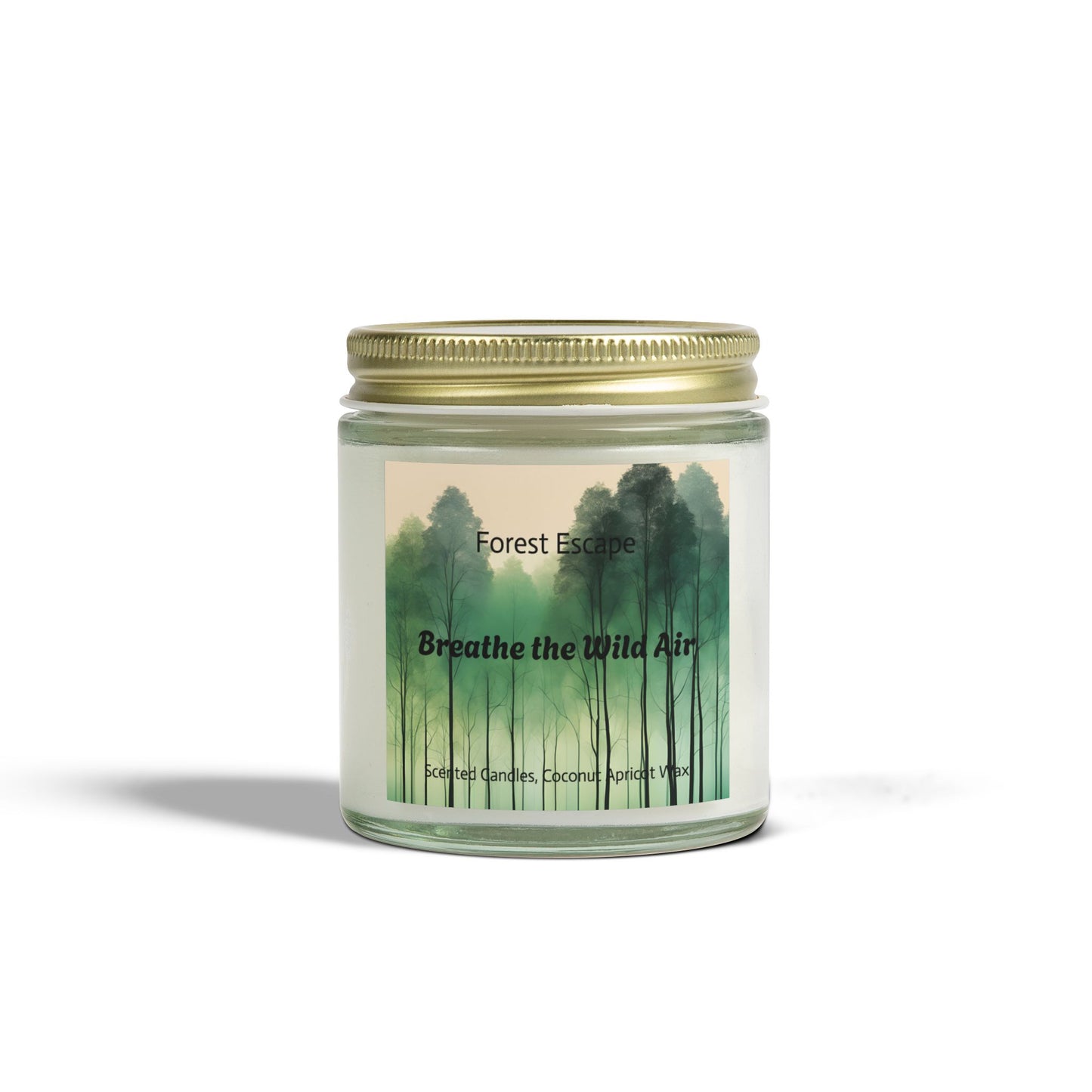 Candle Set, Forest Escape Scented Coconut Apricot Wax (4oz, 9oz)