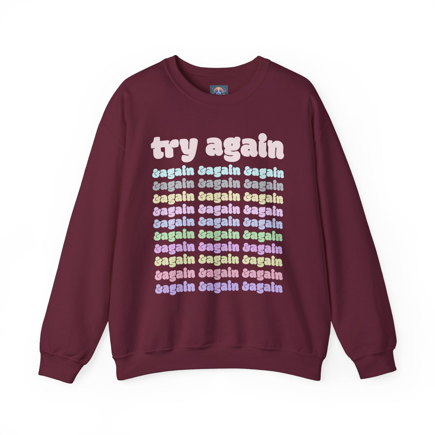 Motivational Crewneck Sweatshirt - Never Give Up