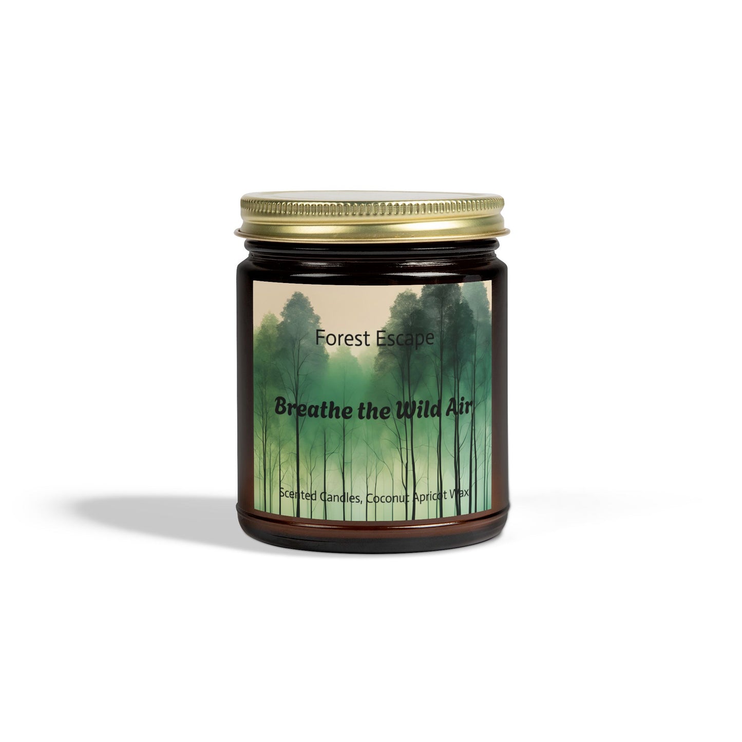 Candle Set, Forest Escape Scented Coconut Apricot Wax (4oz, 9oz)