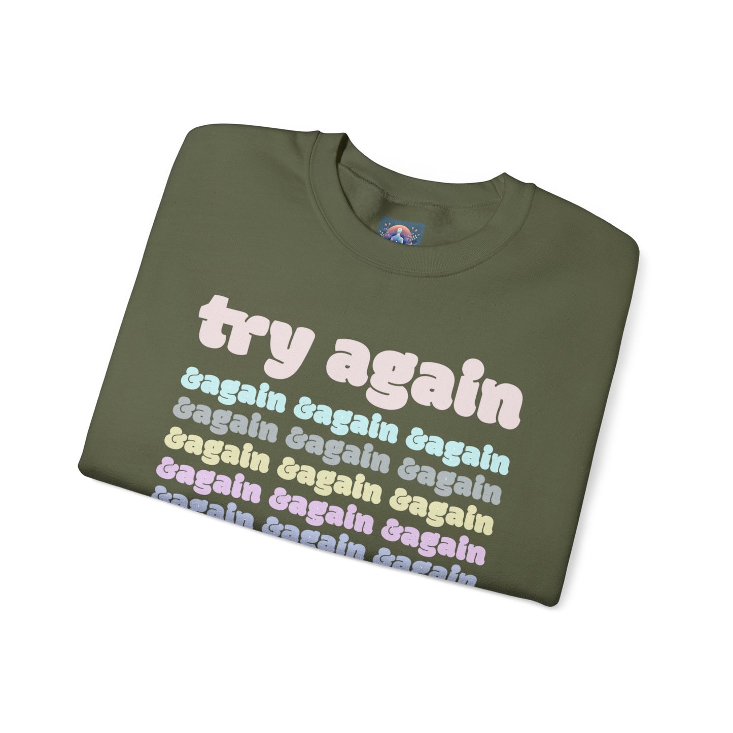 Motivational Crewneck Sweatshirt - Never Give Up