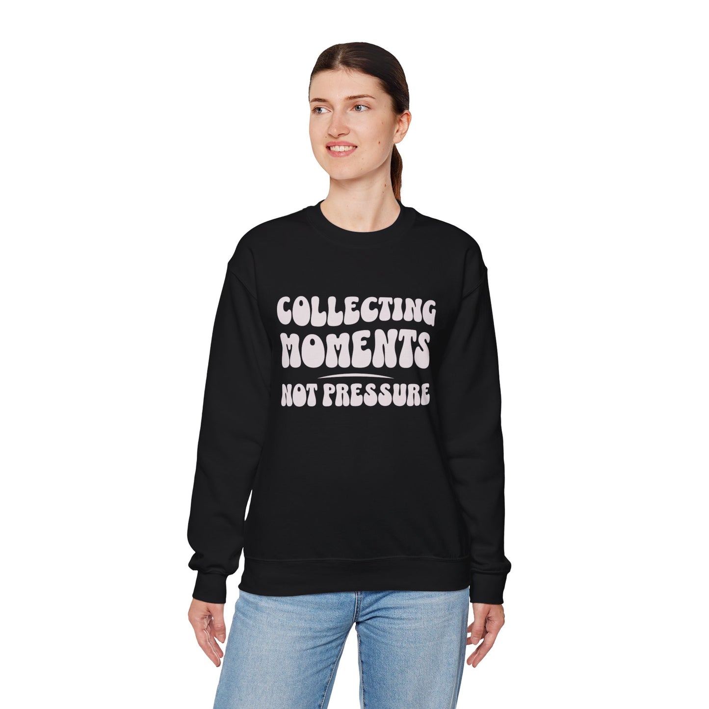Crewneck Sweatshirt 'Collecting Moments, Not Pressure'