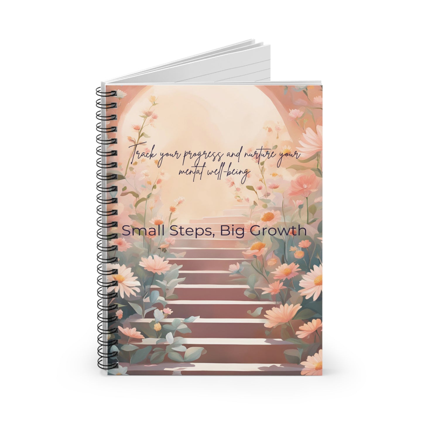 Ruled Line Spiral Notebook - Small Steps, Big Growth